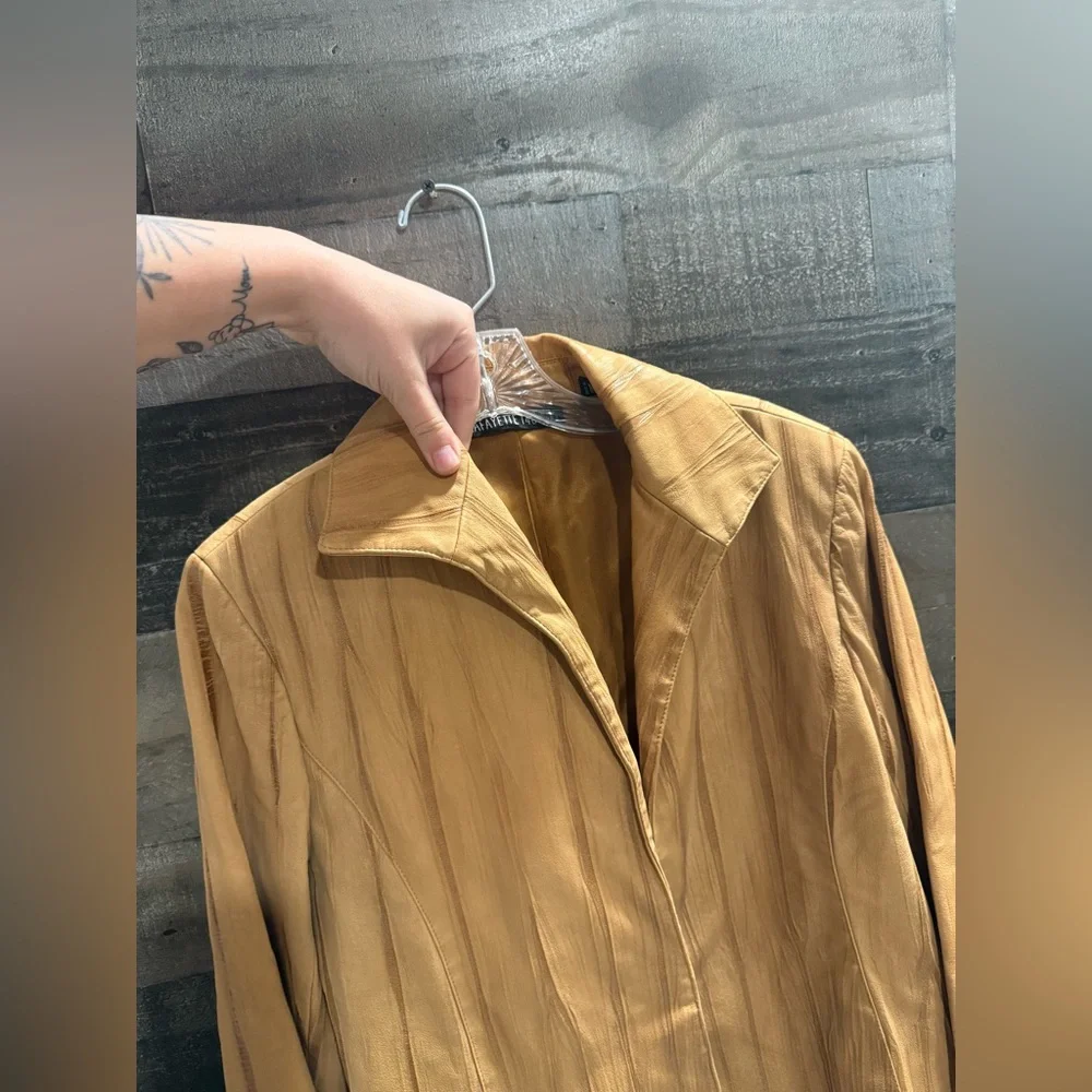 Lafayette 148 | Suede Open Leather Jacket - Picture 2 of 8